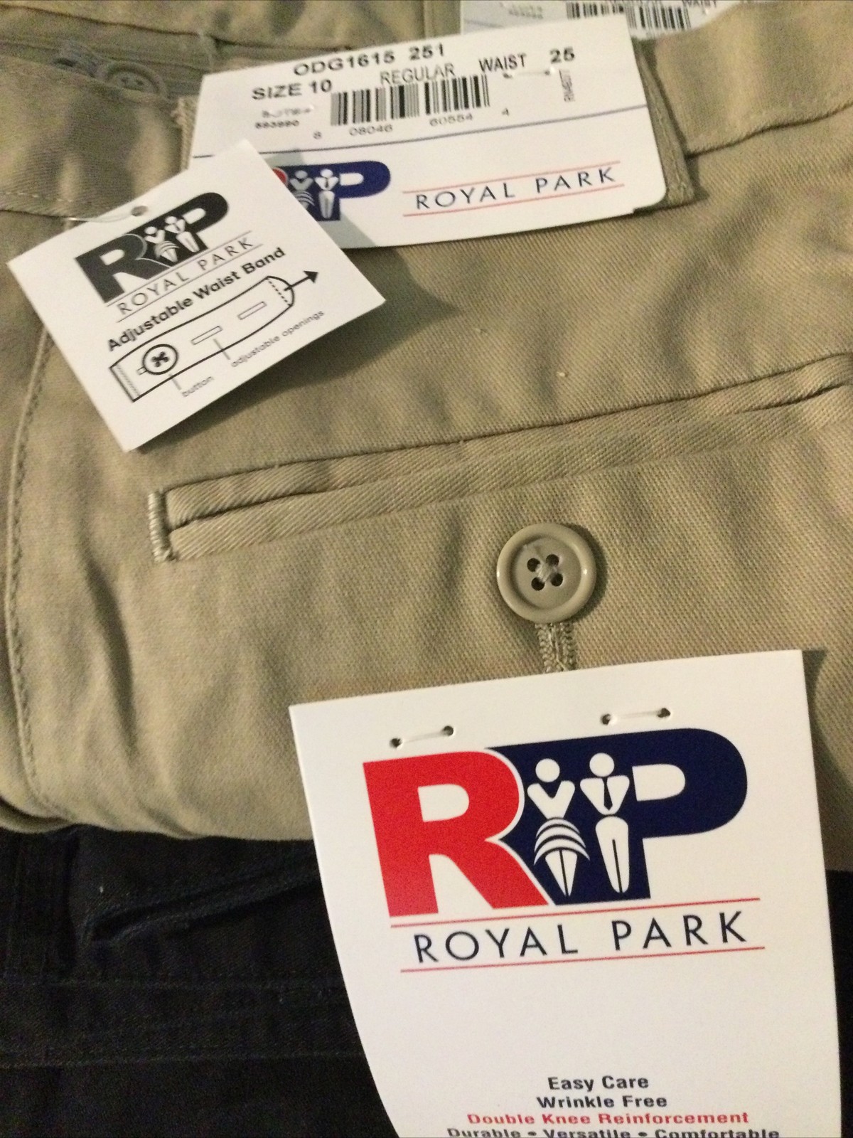 NWT – 2 Royal Park – School Uniform Pants Navy Adj. Waist Sz 10