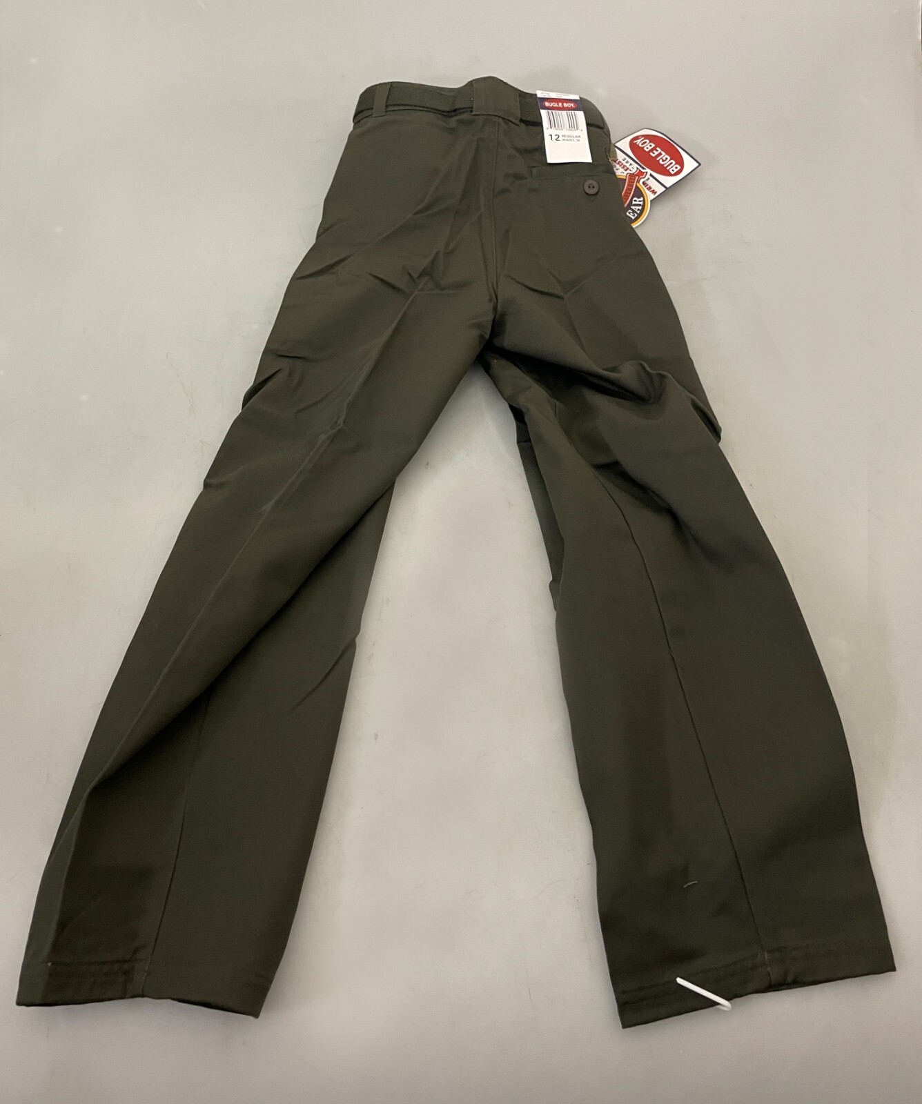 Bugle Boy Gray Pants Boys Pants Prep School Uniform w/ Belt Sizes: 8 – 20