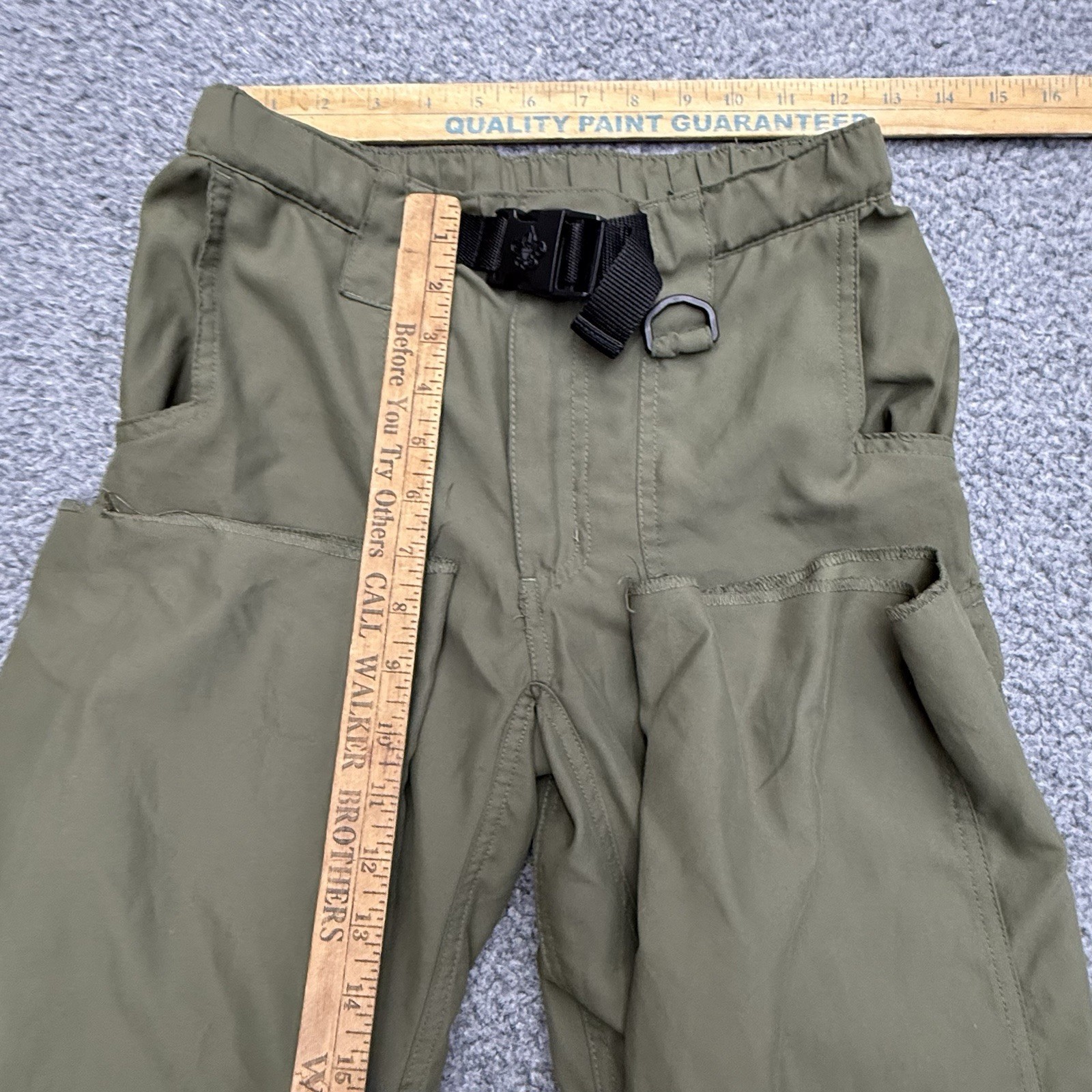 Boy Scouts Of America Switchback Pants Convertible Cargo Youth Medium Green Boys
