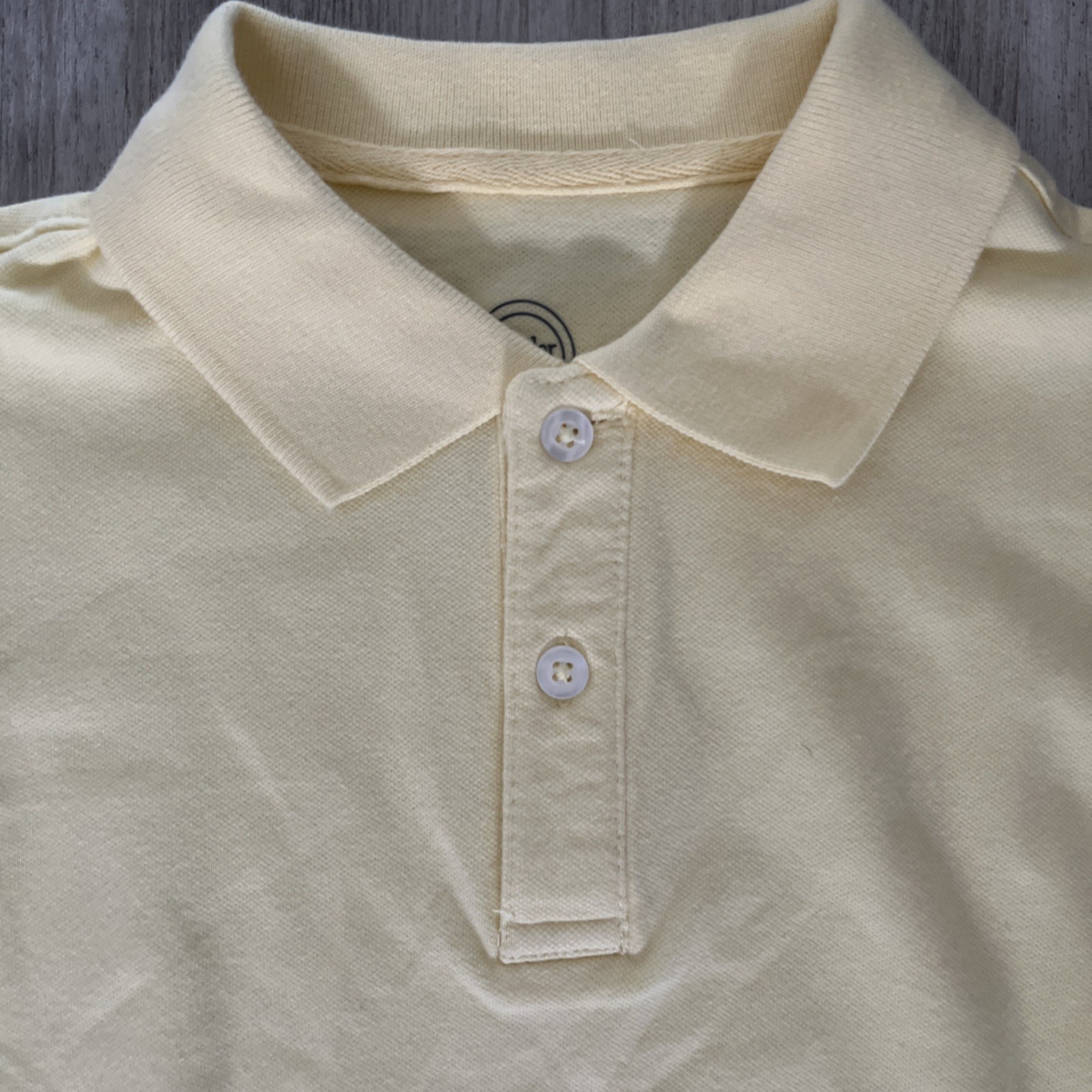 WONDER NATION M (8) Boy Yellow School Uniform Short Sleeve Polo Top Collard