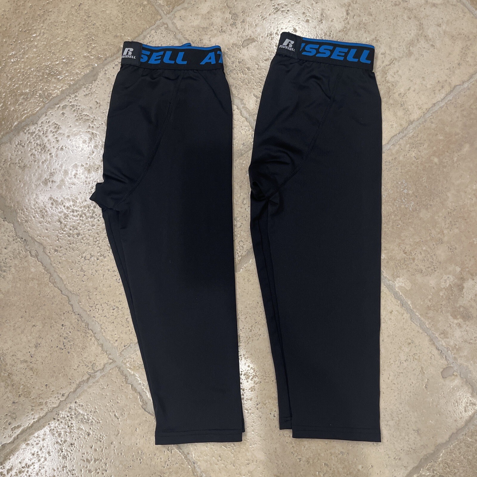 Lot Russell Boys Sport 3/4 Legging Dri Power Stretch Size 10 12 Medium