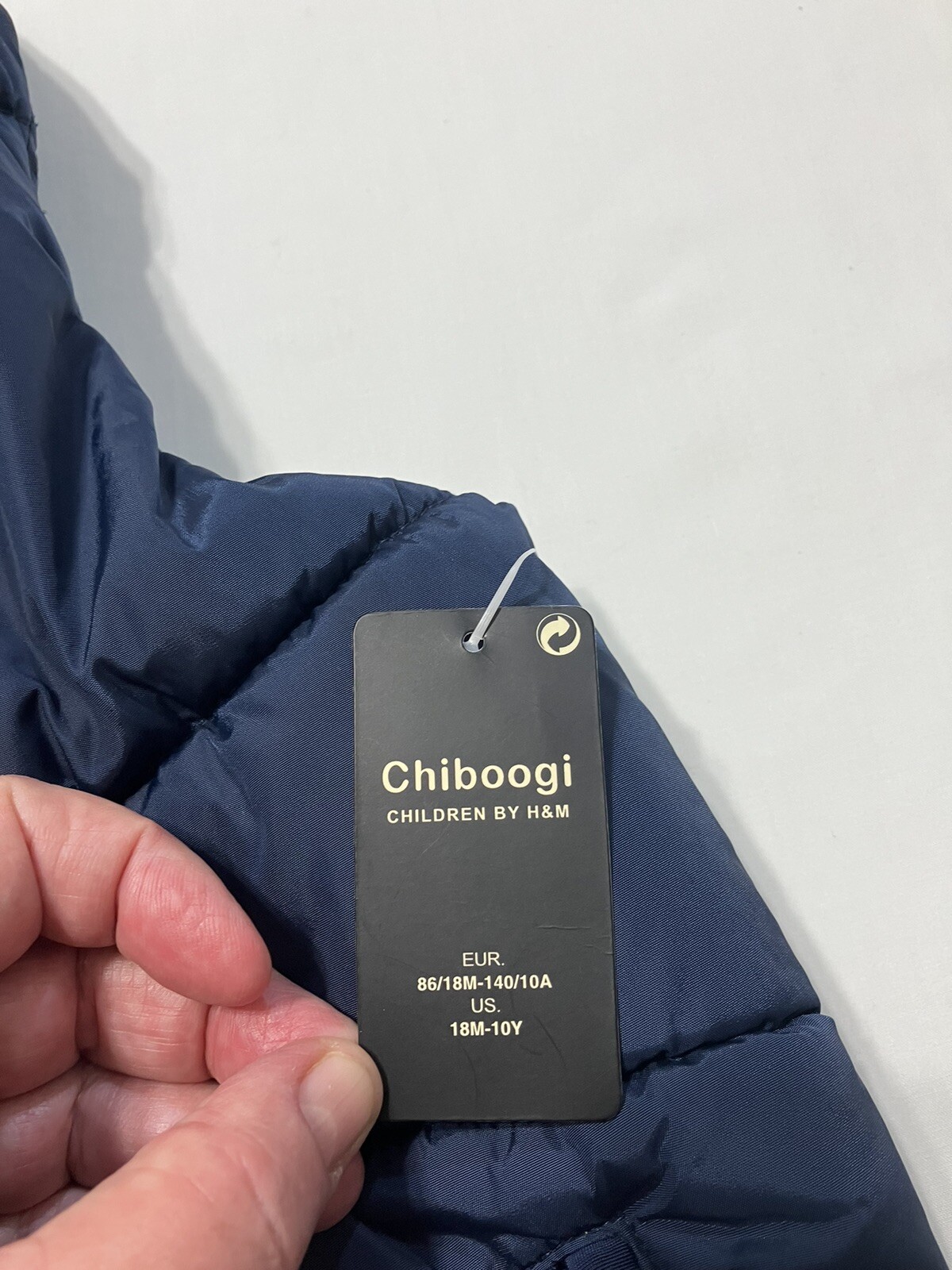 NWT! Boy’s “Chiboogi” by H&M Zip Front Water Proof Navy Puffer Vest 10 Youth