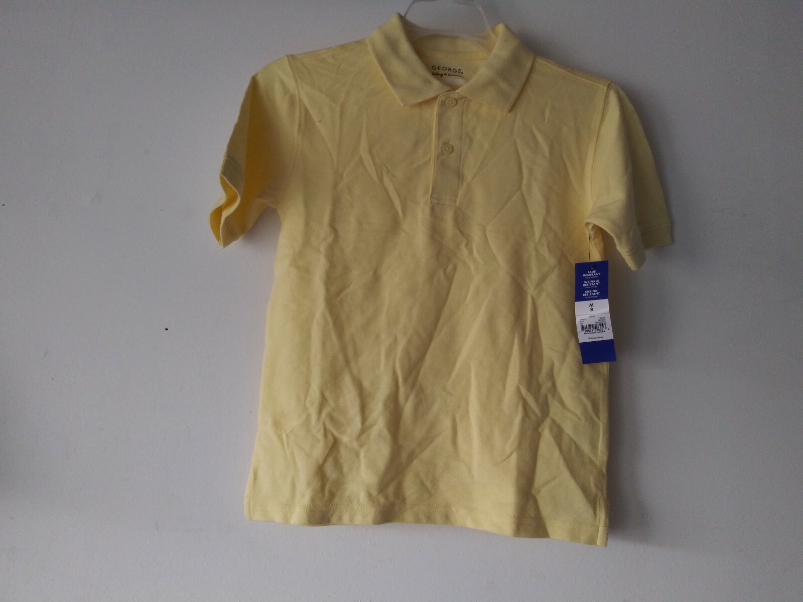 George Boys School Uniform Short Sleeve Polo Shirt Yellow size 8