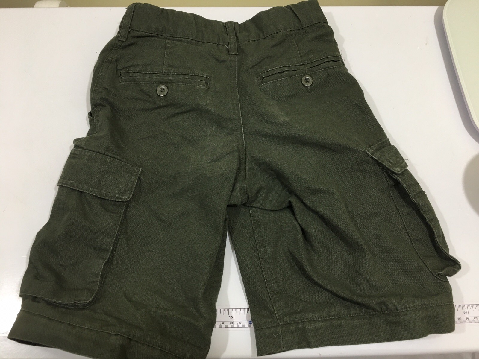 Boy Scout Webelos Green Official Canvas Uniform Youth 6 Shorts 24” Waist A121w