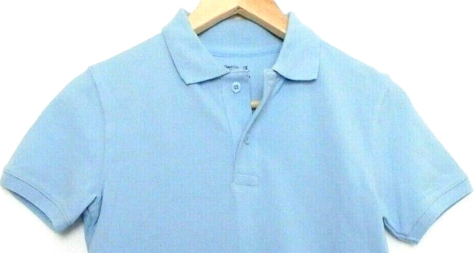 Gap Boys Polo Shirt School Uniform Light Blue SIZE M/8-9 Cotton Short Sleeve NEW