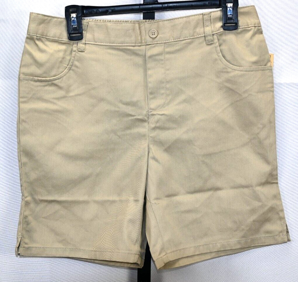 French Toast Schoolwear Pull On Elastic Waist Tan Shorts Size 18 Youth NWT