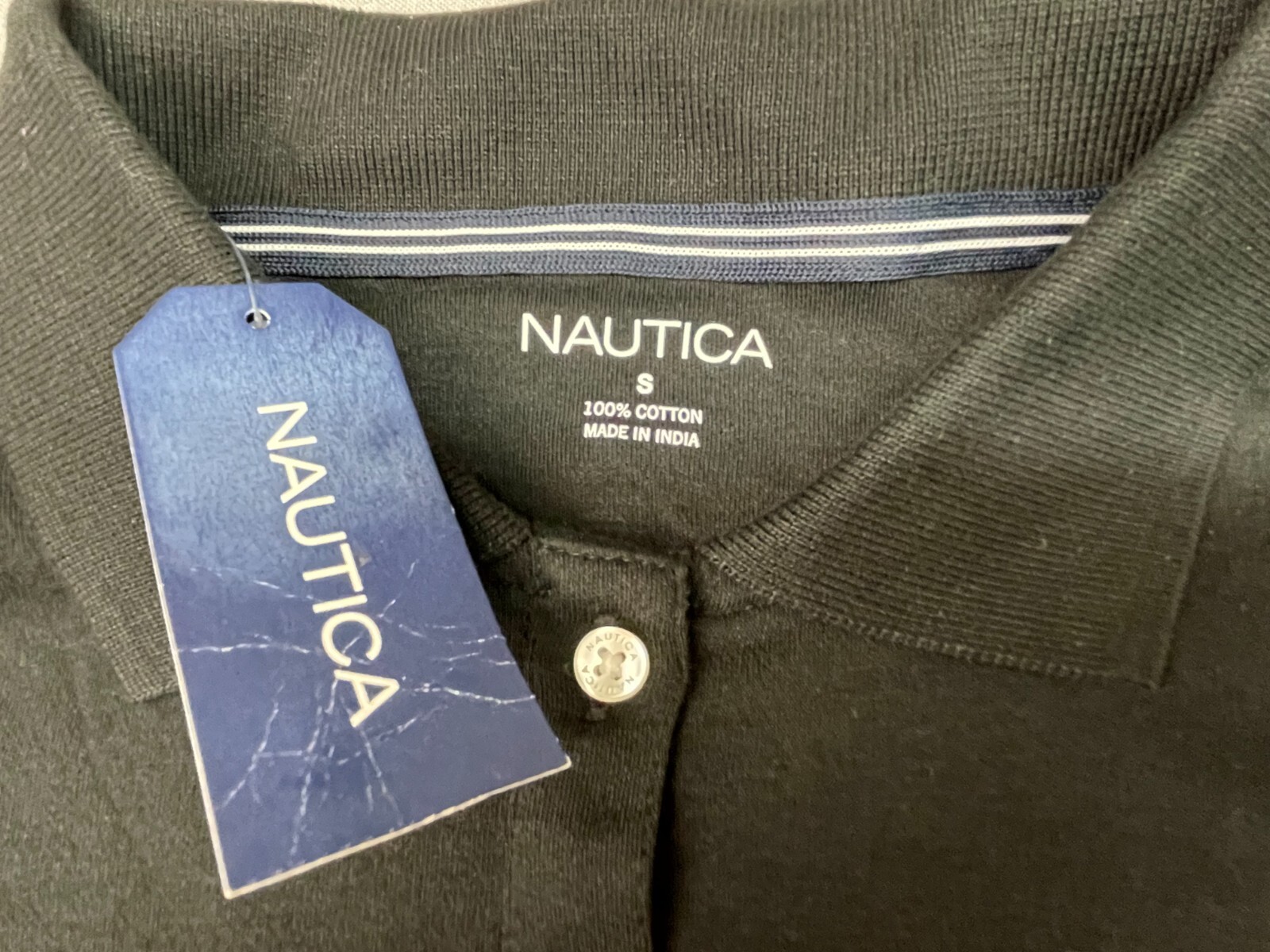 NEWT Boy’s Nautica OTB True Black Small Three Button Polo Shirt 9301ZK