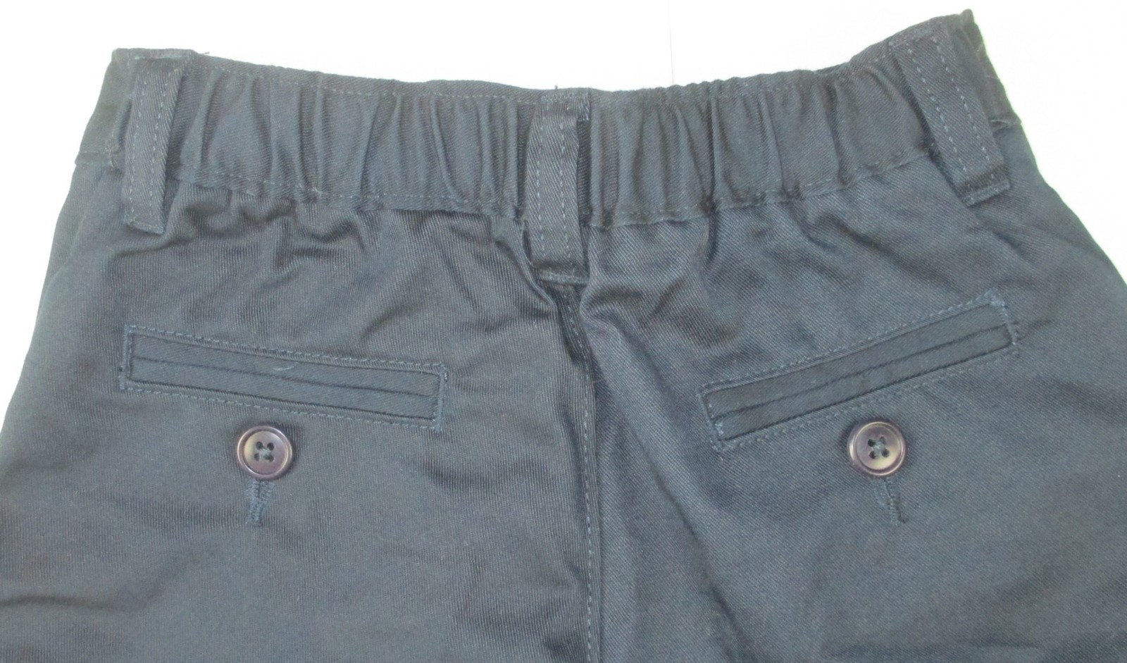 LANDS END Navy Plain Front Blended Chino Pants Boys 5 Slim GC