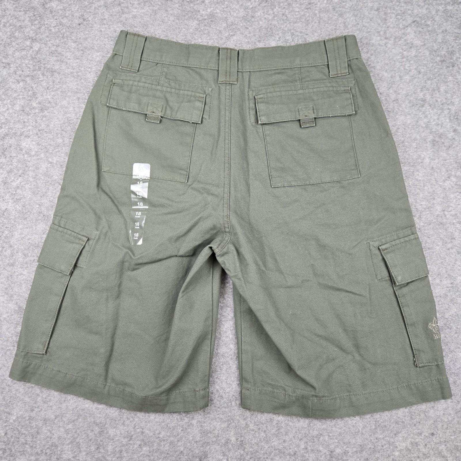 Boy Scouts of America Youth Canvas Shorts Size 18 Uniform Green Fits 28 x 9 BSA