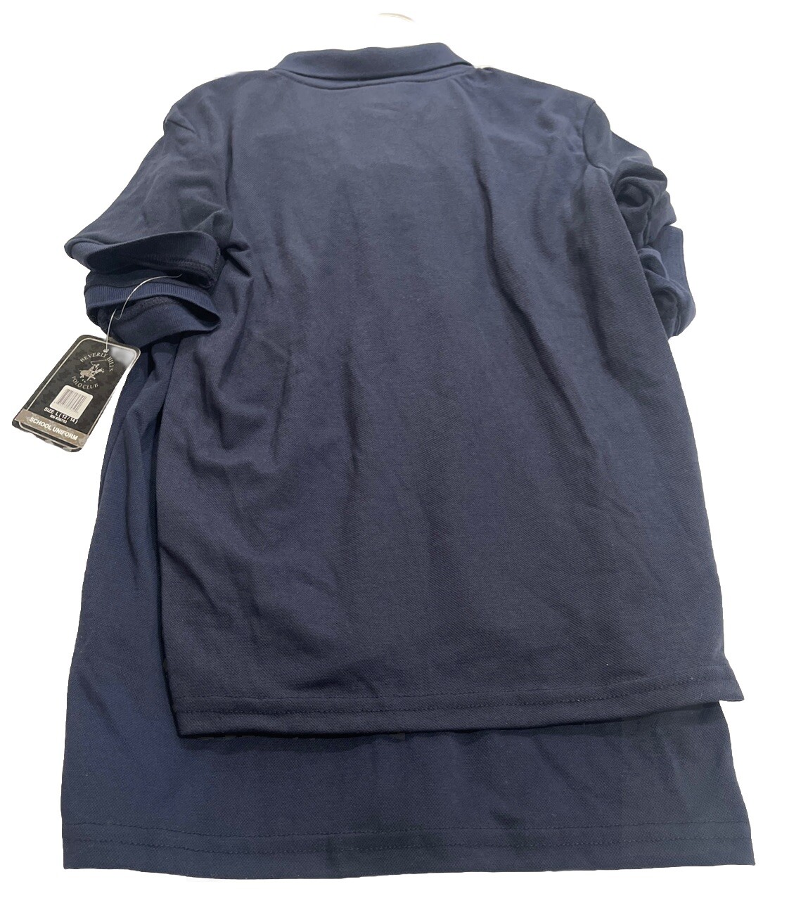 Beverly Hills Polo Boy’s Navy Blue School Uniform Shirts 2-Pack Large