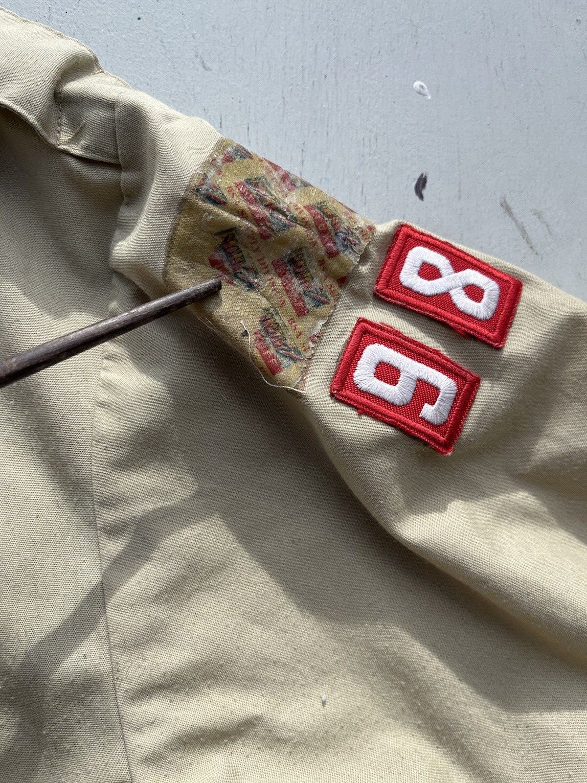 Kid’s Boy Scouts of America Shirt Beige Uniform Official L Chief Outdoors Camp