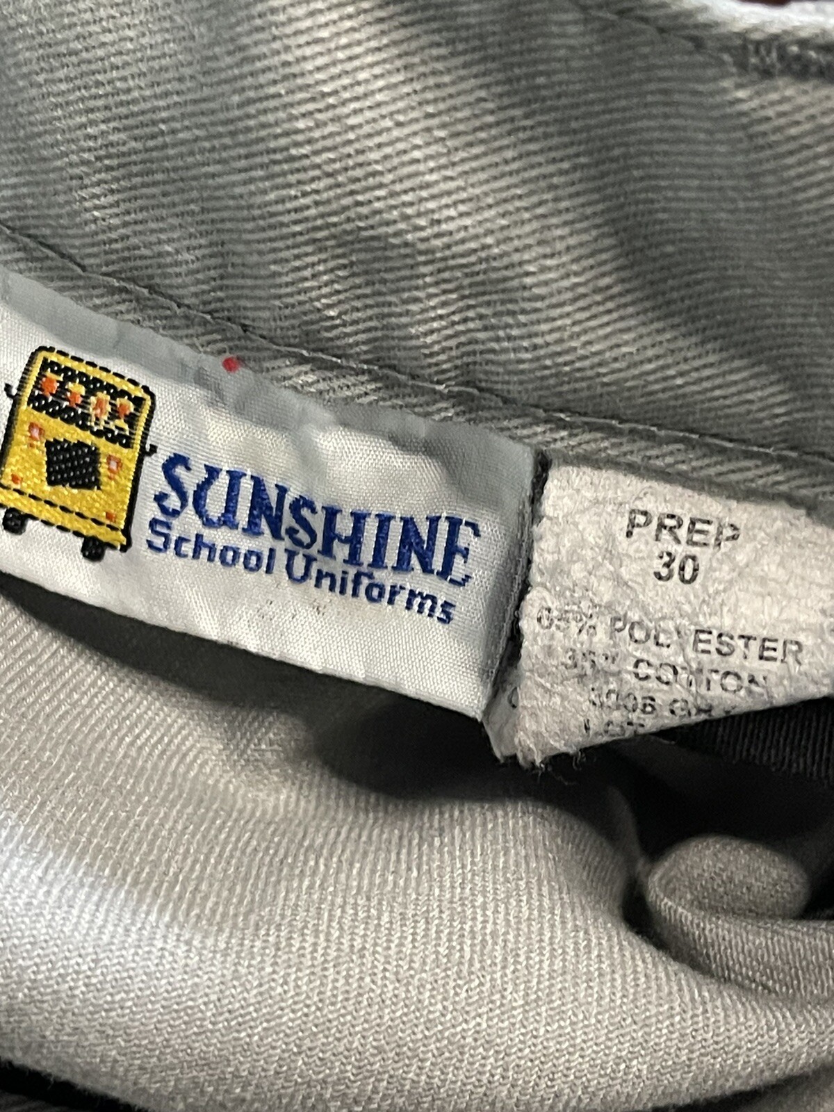 Sunshine School Uniform Boys Gray Shorts Size: 30