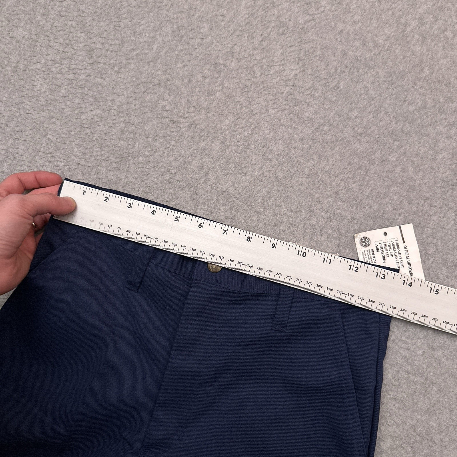NEW Vintage 90s BSA Cub Scout Uniform Pants Boys 14 Blue Made in USA Unhemmed