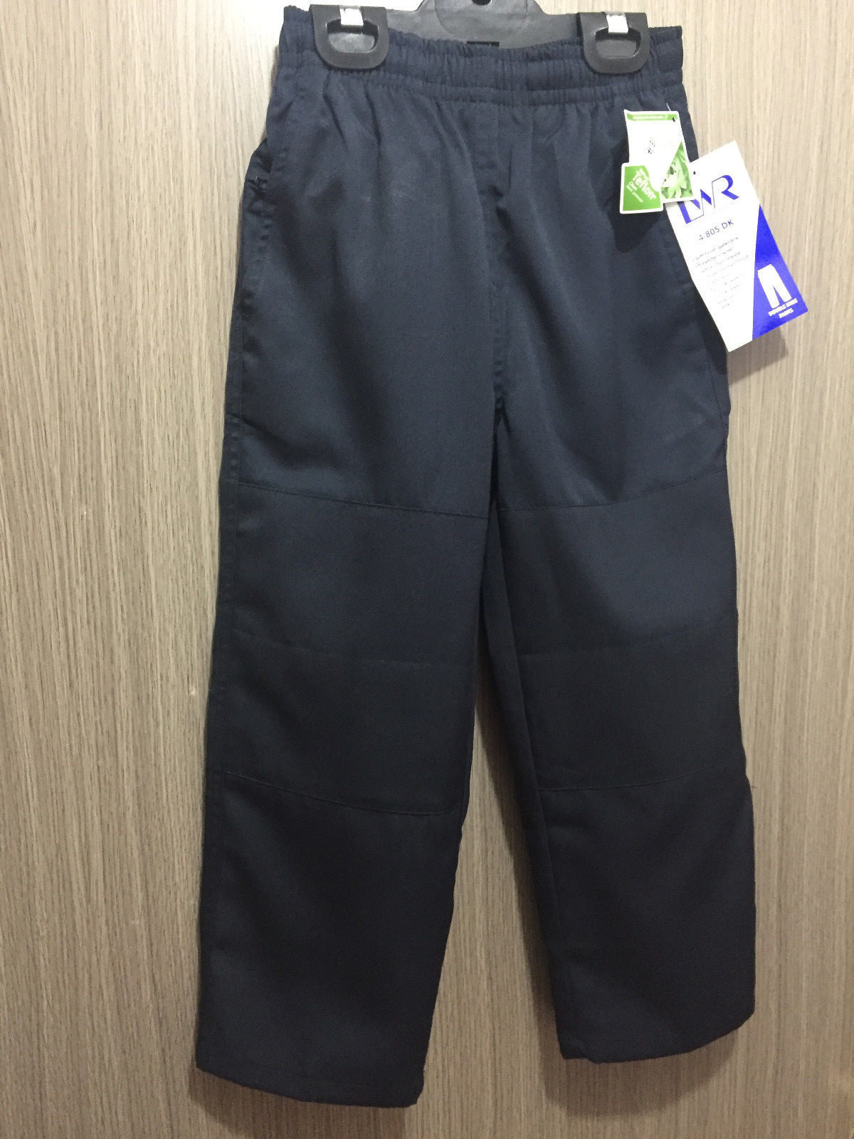 BNWT Boys Sz 4 LW Reid Brand Navy Blue Double Knee Elastic Waist School Pants