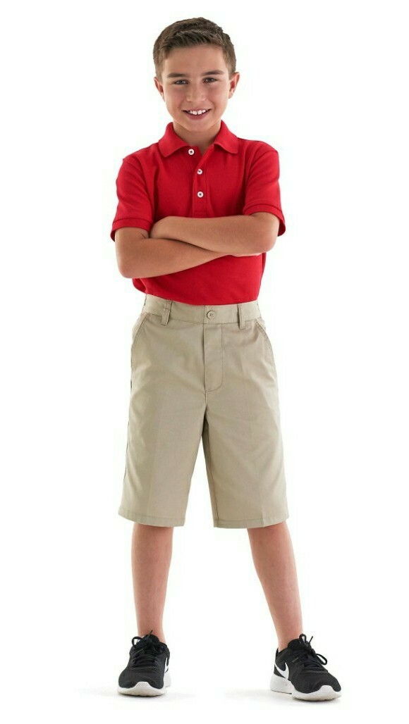 2X French Toast Boy School Uniform Adj Waist Shorts Bermuda Navy/Kakhi size 10