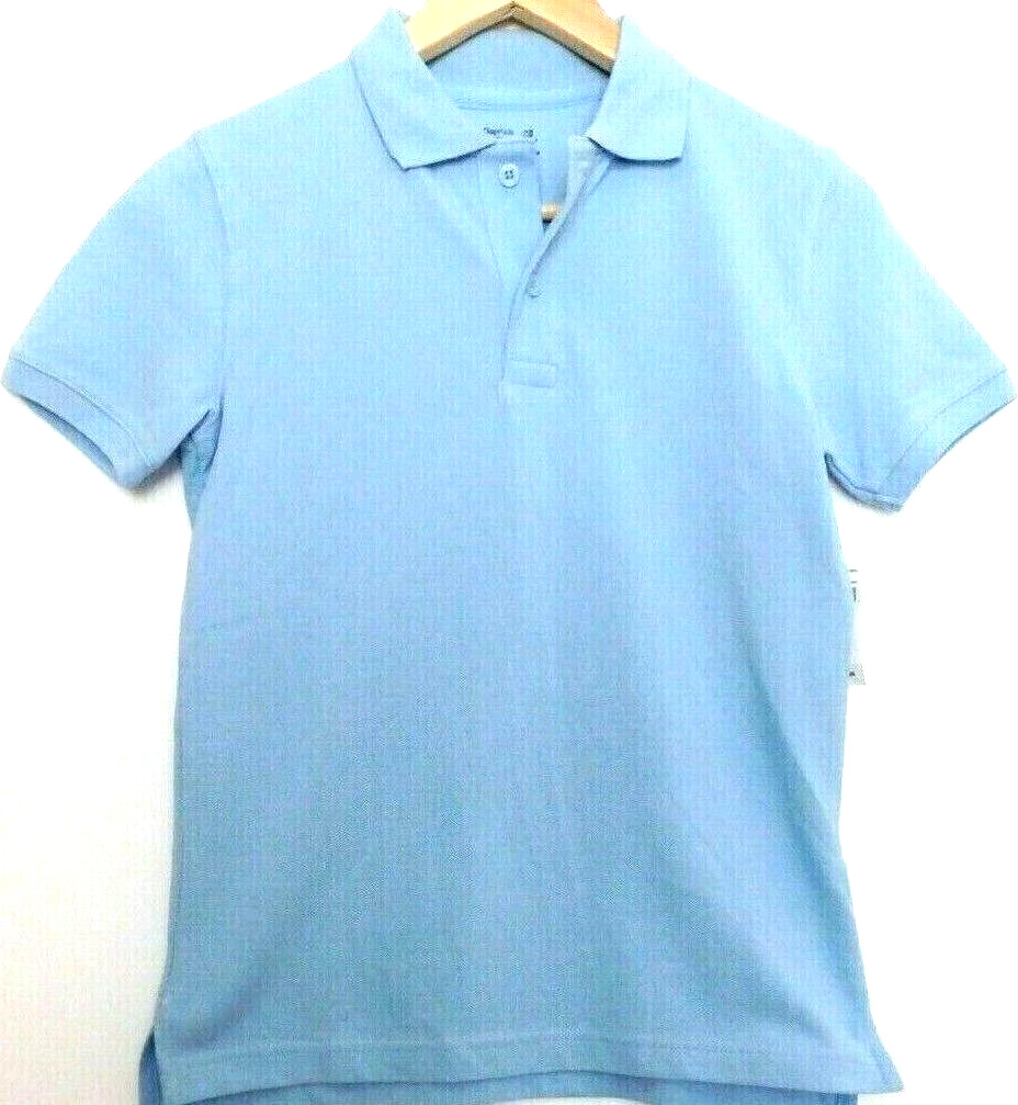 Gap Boys Polo Shirt School Uniform Light Blue SIZE M/8-9 Cotton Short Sleeve NEW