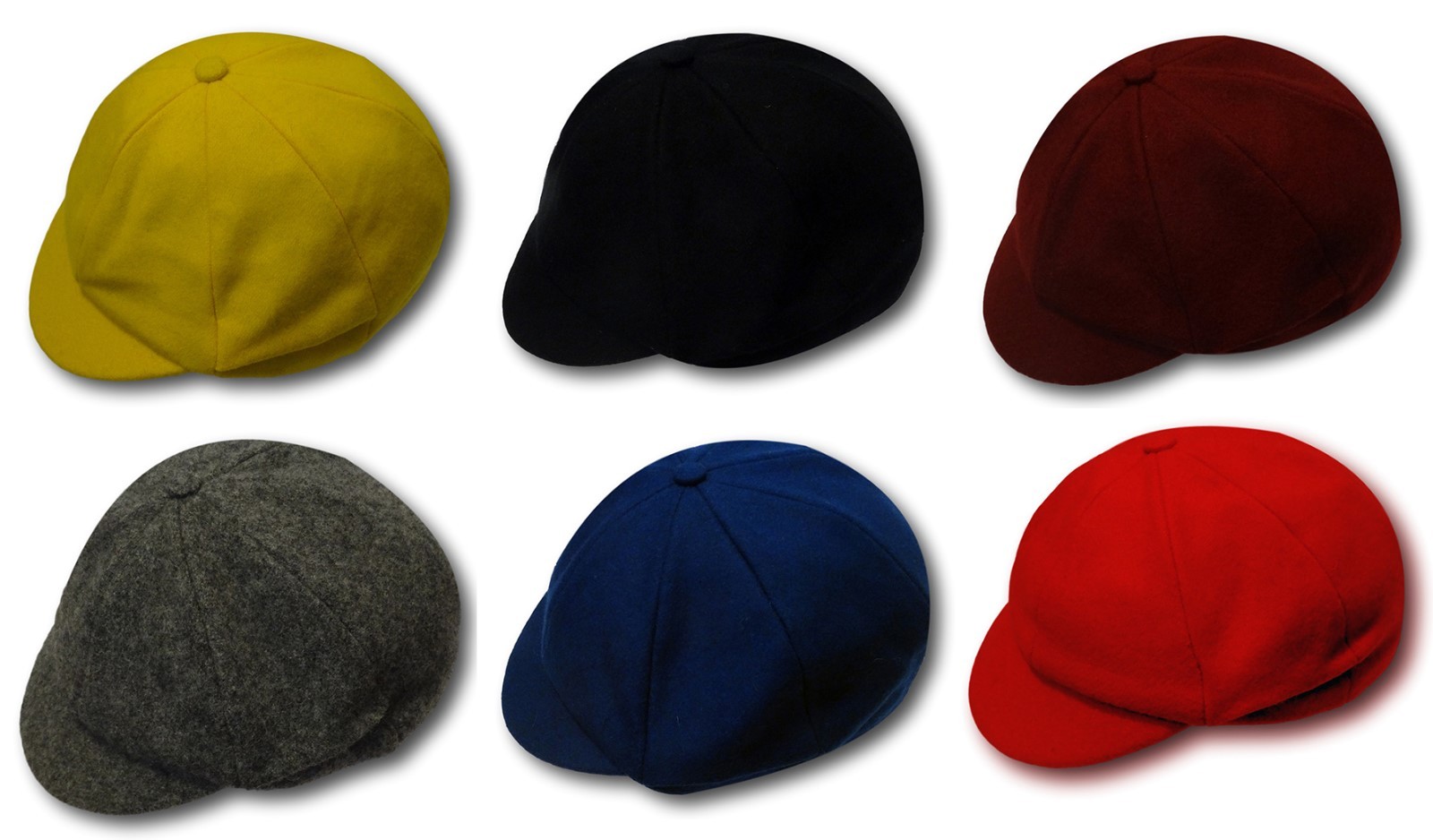 Traditional Wool Flannel School Uniform Caps – Adult Sizes – Many Colours