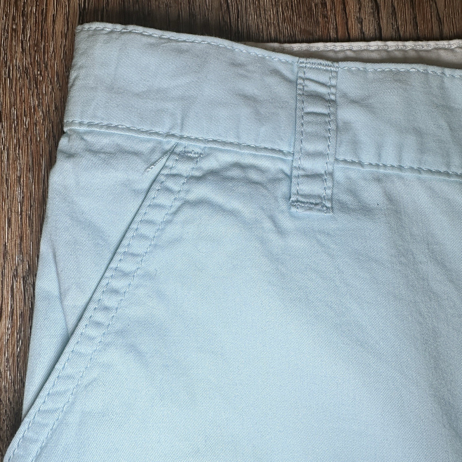 Boys Flat Front Shorts Sz 14 Light Blue Adjustable Waist Uniform NWT