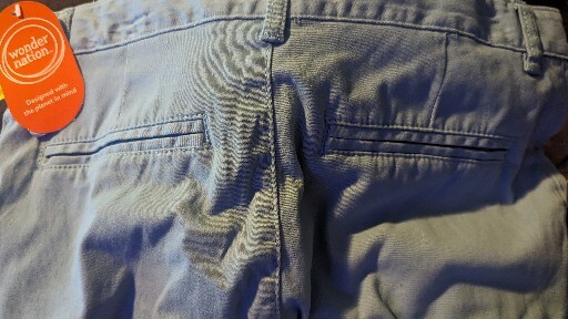 Wonder Nation Boys School Uniform Blue Flat Front Shorts Size 18. New With Tags.
