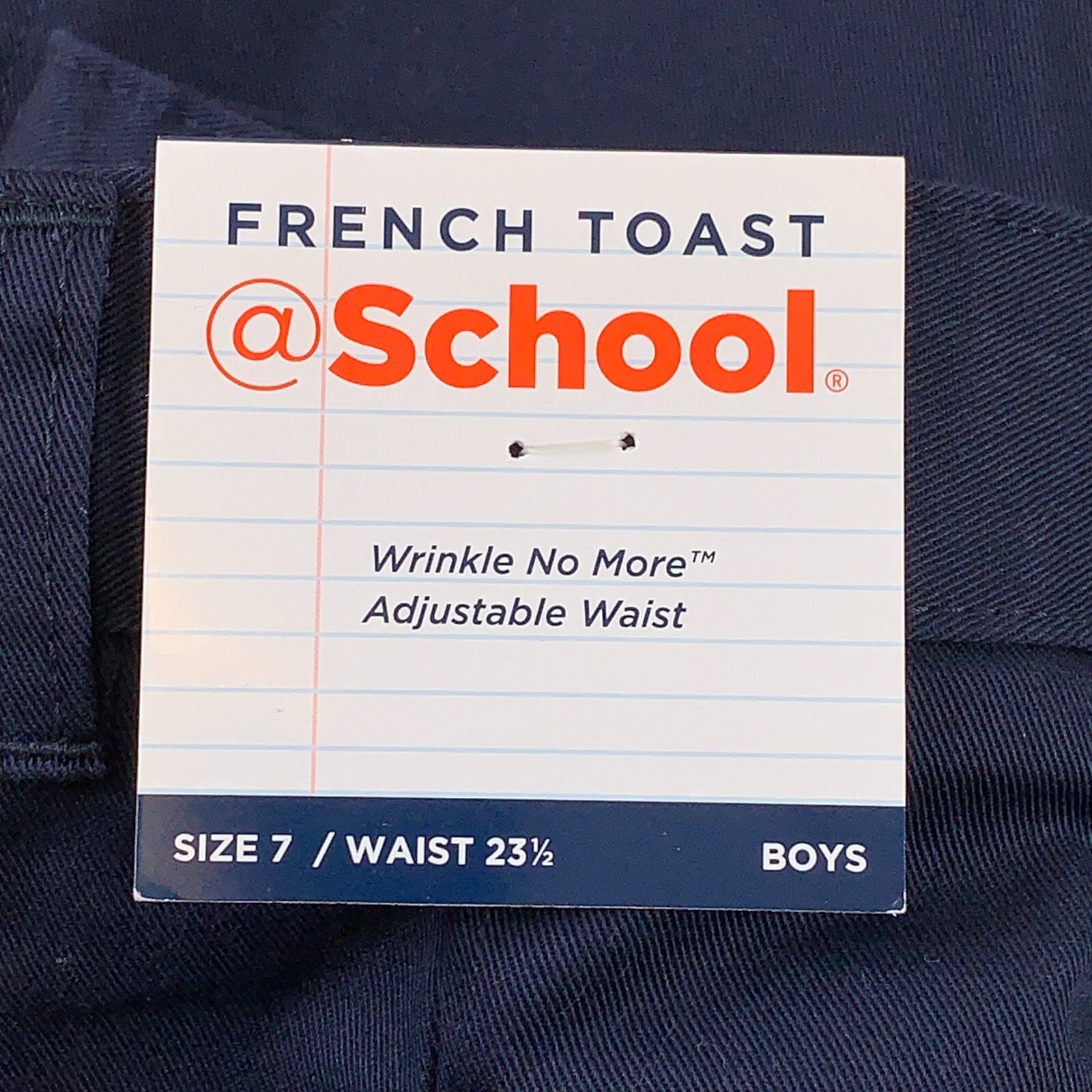 French Toast Boys Size 7 Navy Twill Flat Front School Uniform Shorts 2 Pack NWT