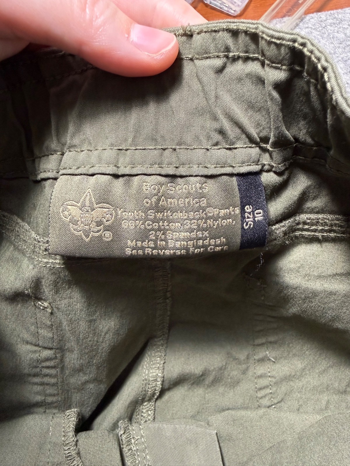Youth 10 – Boy Scouts of America Switchbacks Uniform Pants Convertible Zip Off