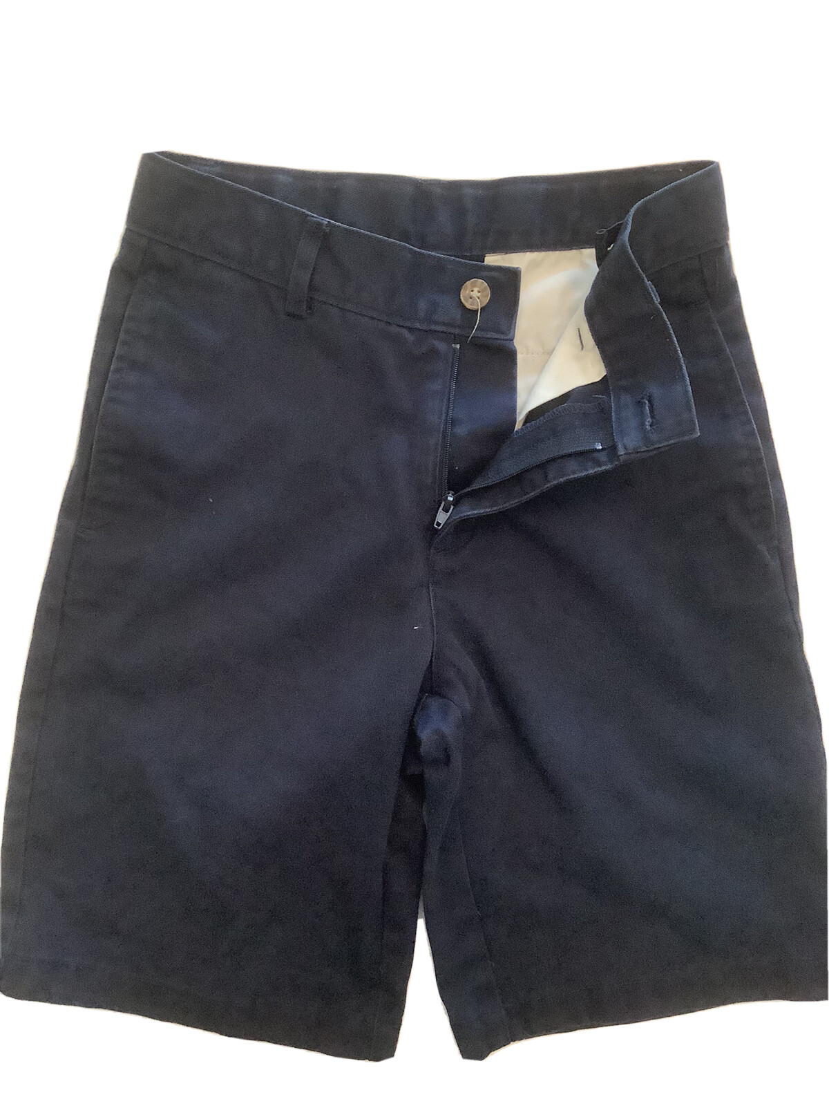 Nautica Boys School Uniform sz 10 regular Navy Blue Shorts Adjustable Waist