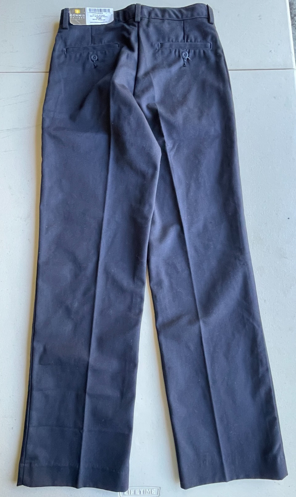 NWT Dennis Uniform Navy Irvington Pants Boys 16R Flat Front School Uniform 07700