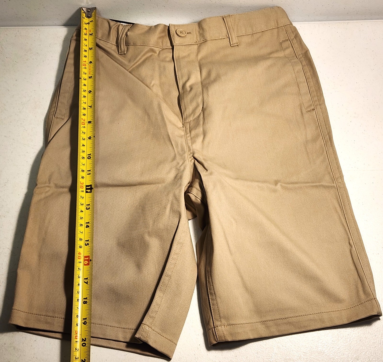 French Toast Youth Boy’s 1-Pack B Adaptive Pull-On Chino Shorts, Khaki, Sz-14
