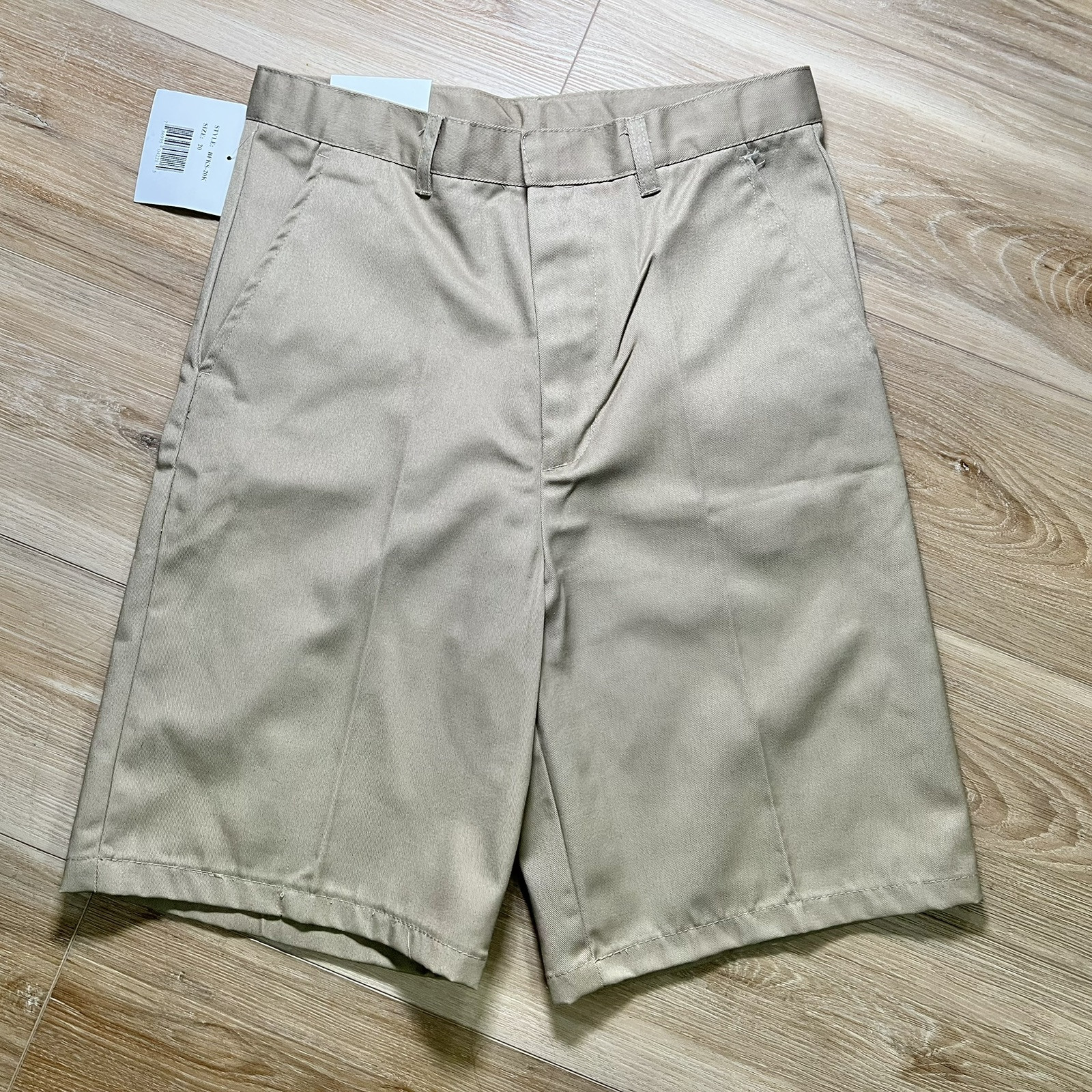 NWT Authentic Galaxy School Uniform Shorts Sz 20 SET OF 2 Khaki Navy Flat READ