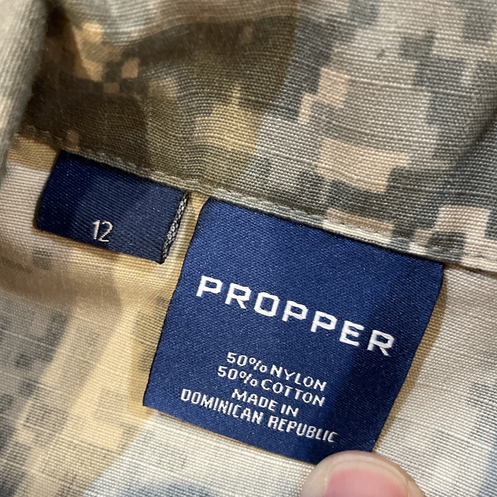 Propper Boys size 12 Gray/Green Digital Camo Shirt/Jacket Long Sleeve