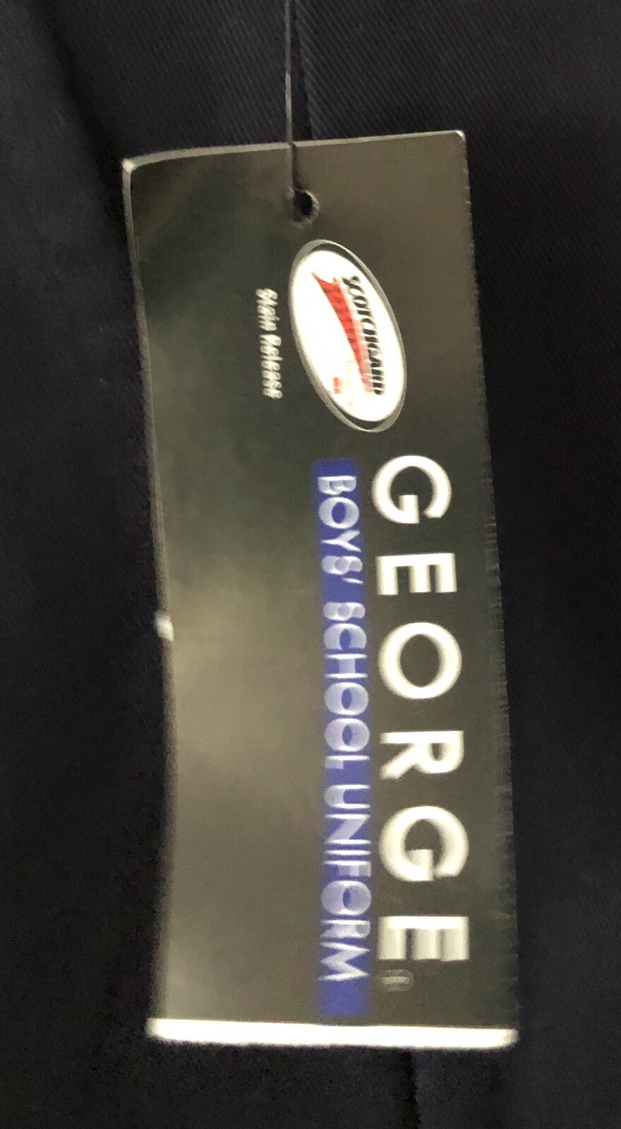 George Boys School Uniform Straight Fit Pant Slim Sz 12 S Navy Blue Adjustable W