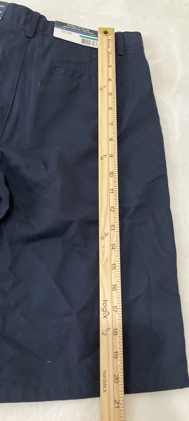 NWT Nautica Boys 16 Reg Navy School Uniform Shorts Adjustable Flat Front