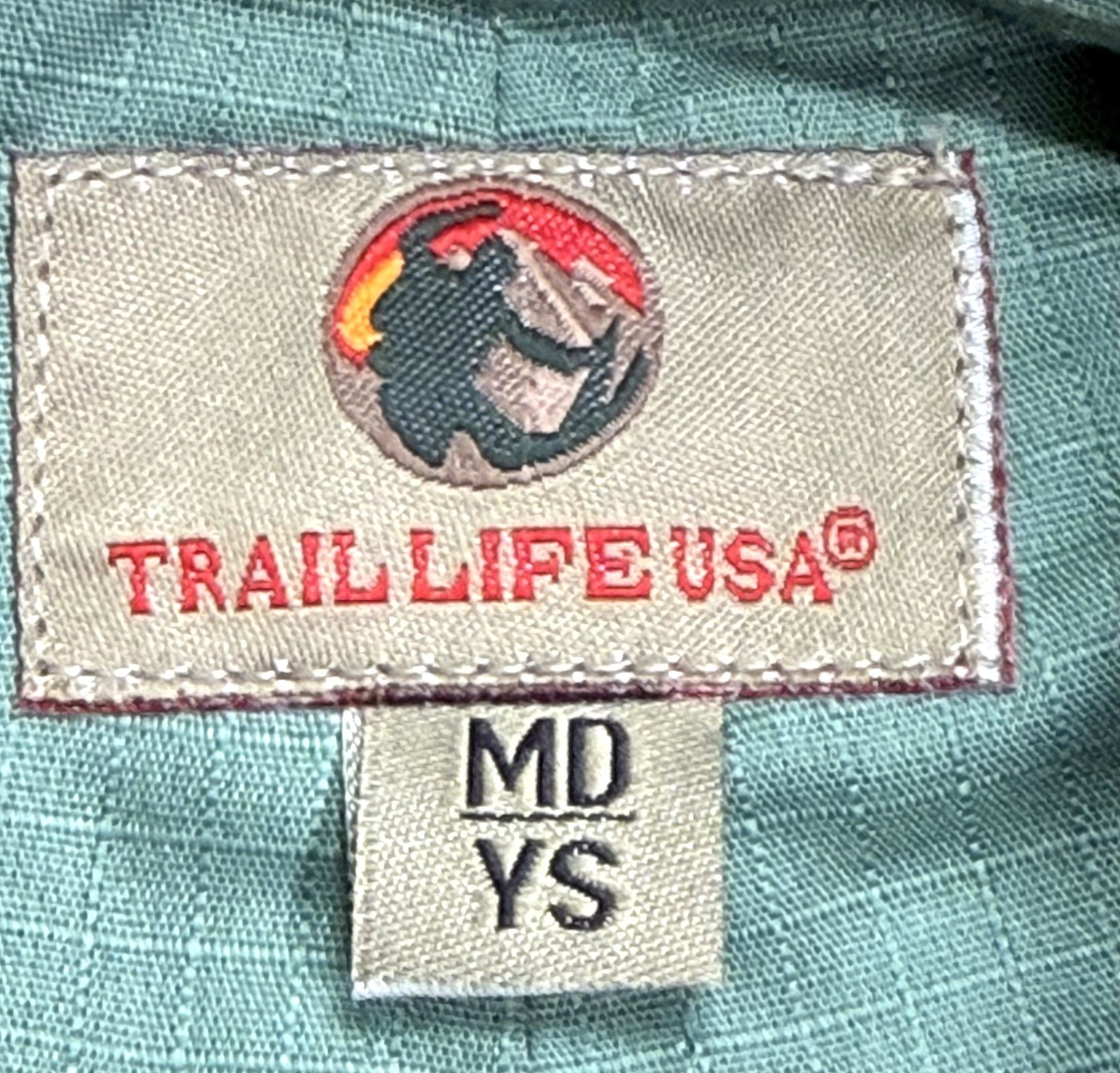 Trail Life USA Youth Official Uniform Shirt SS Green Ripstop Size MD YS Flag