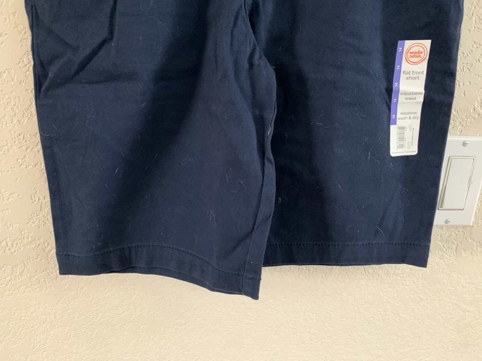 Wonder Nation Blue Flat Front Shorts Size 14 NWT