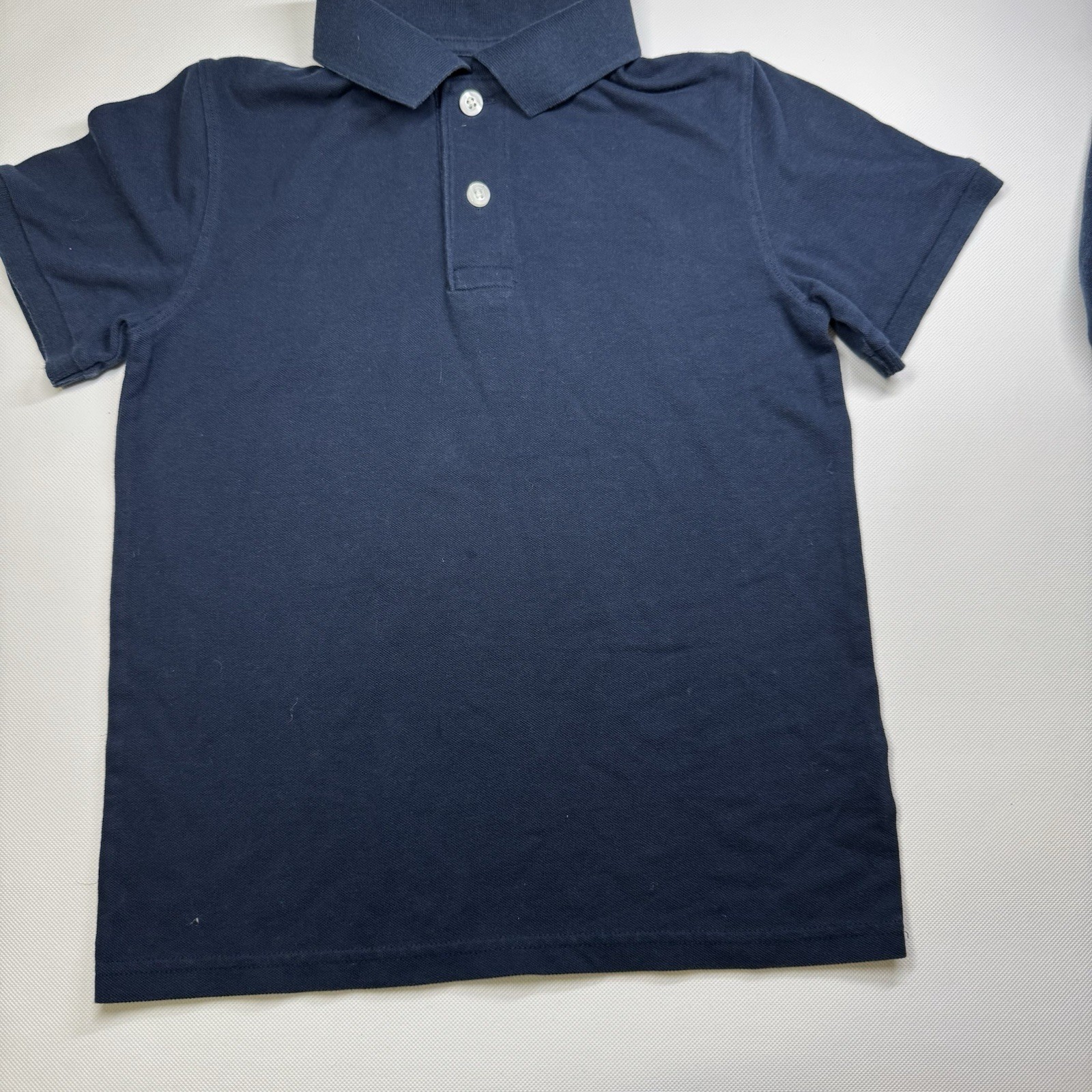 Cat & Jack Polo Shirt Boys Size Medium Navy Blue School Uniform Lot of 2