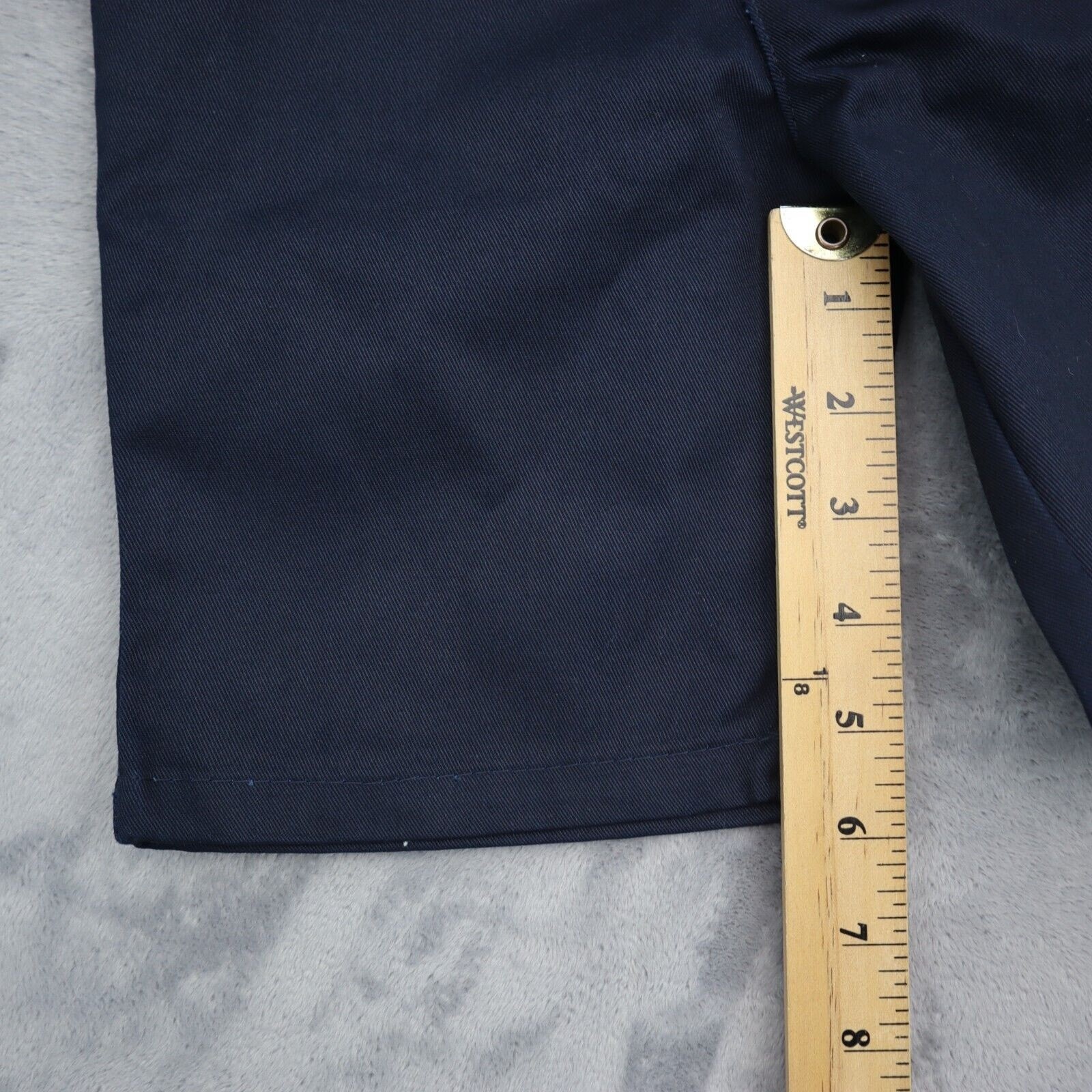 American School Uniform Shorts Boys 5 Blue Adjustable Elastic Waist Button