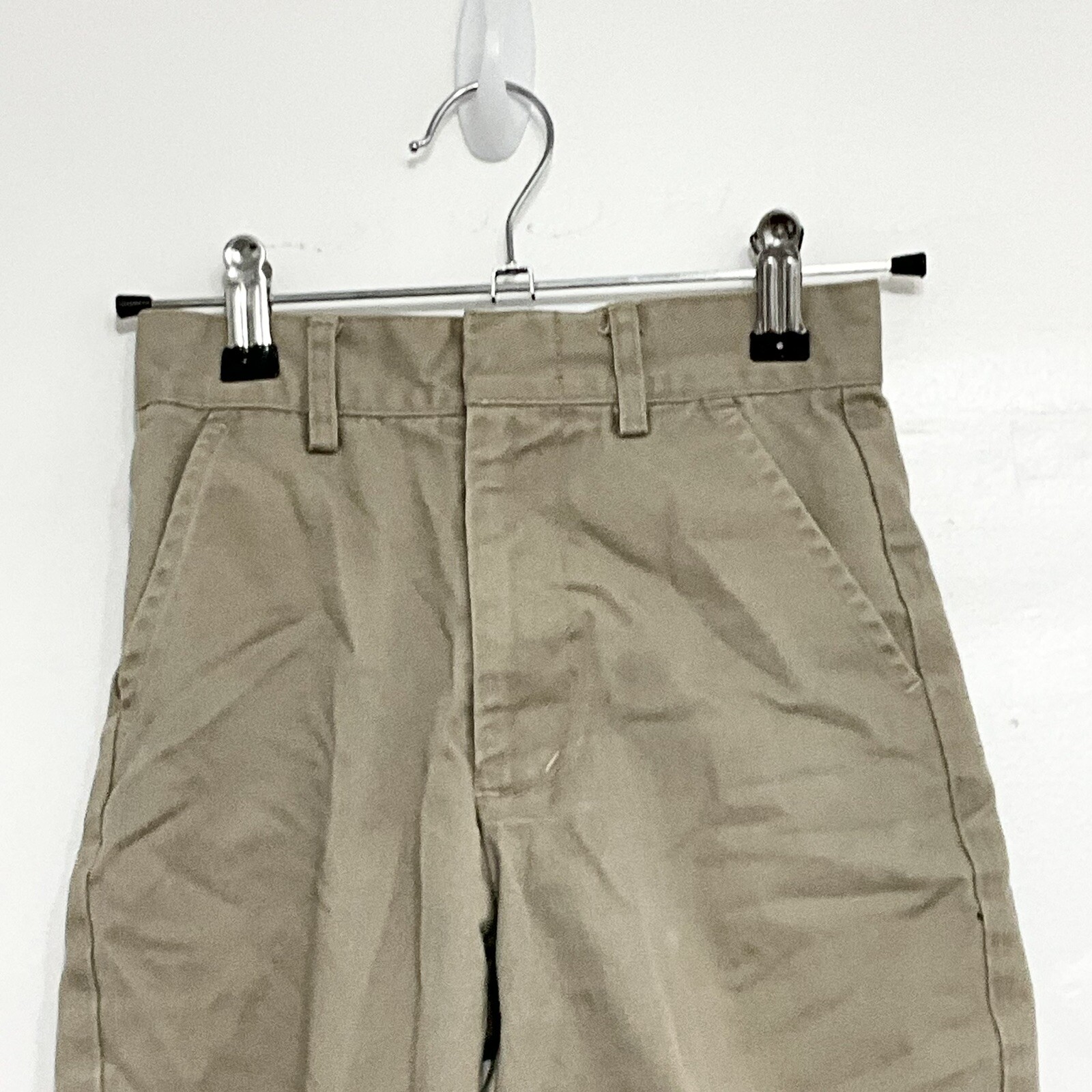 AUSTIN CLOTHING Boys Uniform Shorts Khaki Elastic Waistband Pockets Size 8S