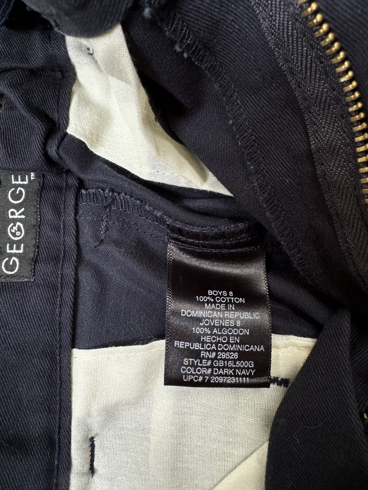 Boys Navy Blue School Uniform Pants Lot Sz 8 10 12 George Cat Jack Chinos 3P