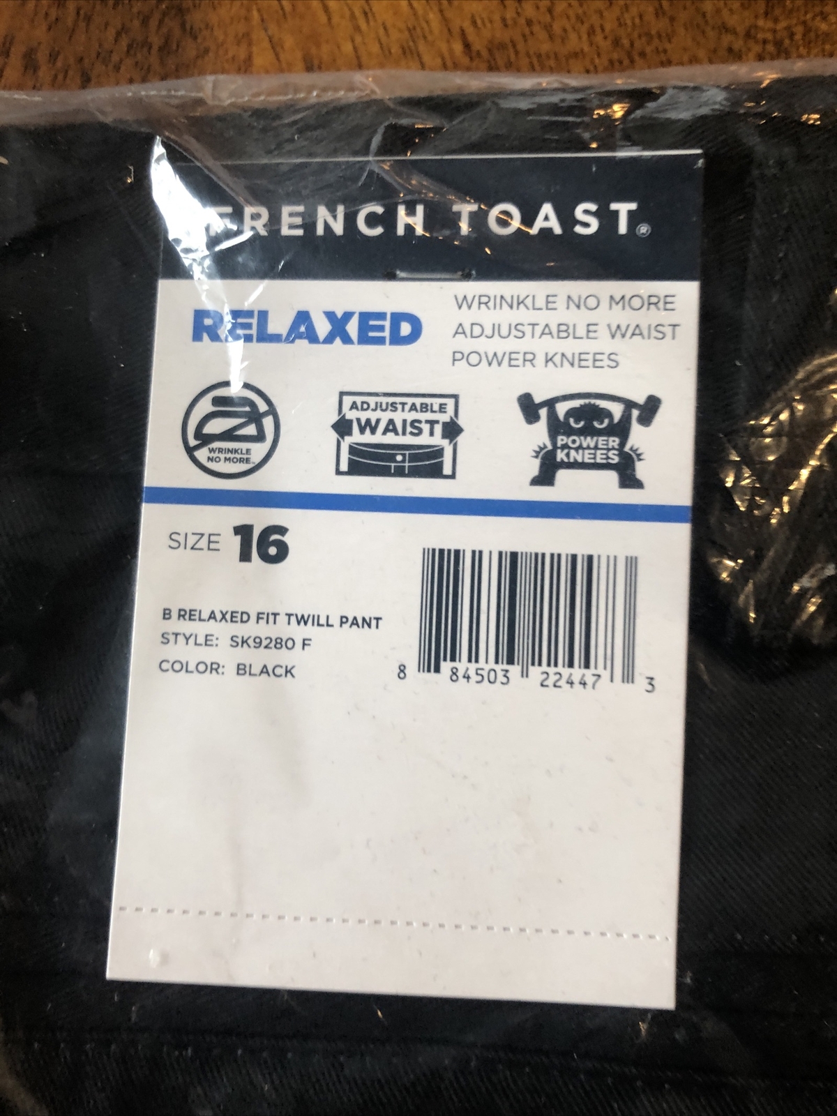 French Toast Boys Relaxed Fit Adjustable Waist Double Knee Twill Pant SK9280