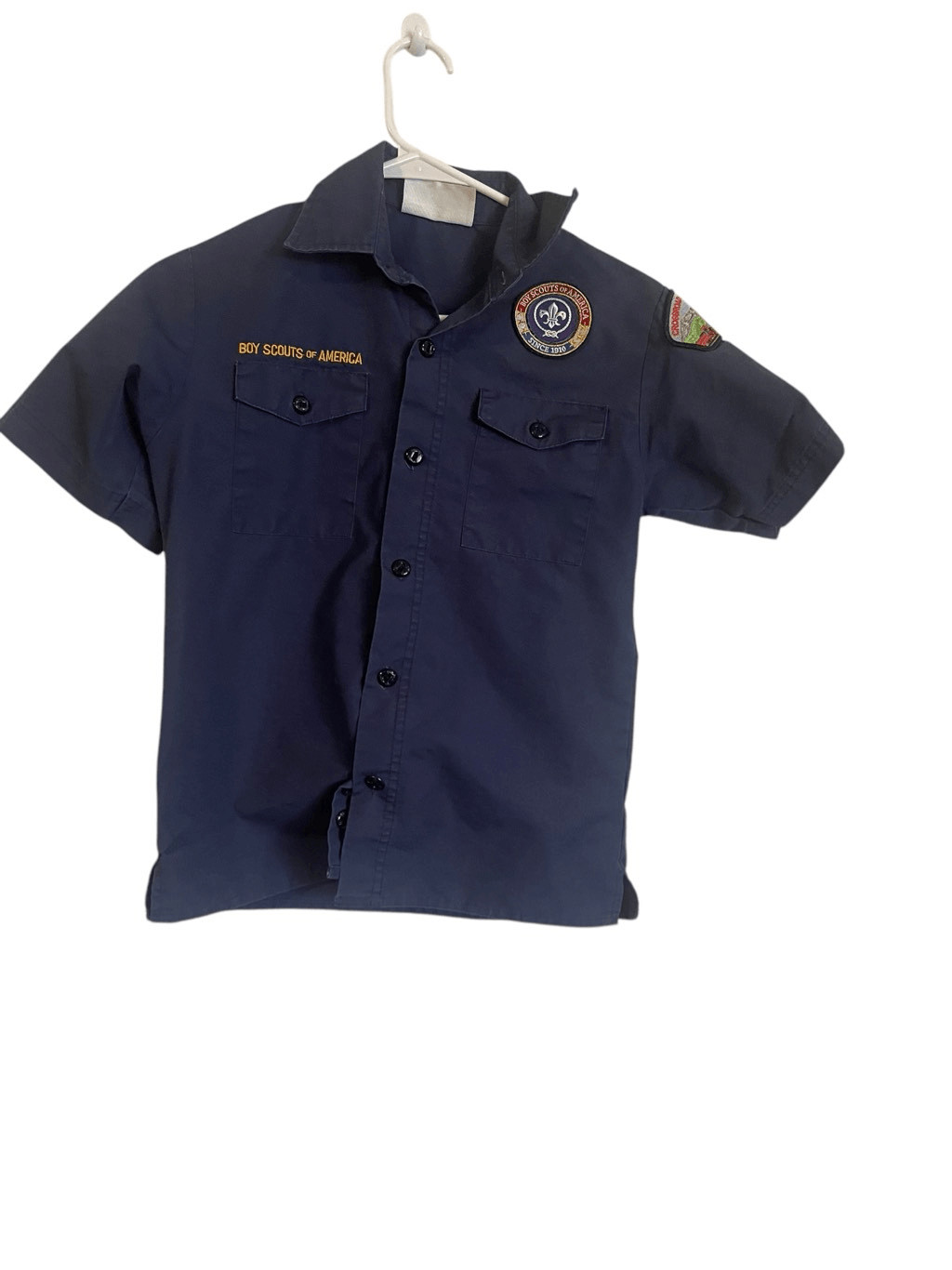 Boy Scouts of America Kids Navy Blue Official Uniform Shirt Size Medium