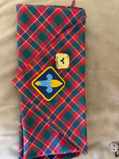 Cub Scout Webelo Uniform Shirt and accessories. Boys Size Medium