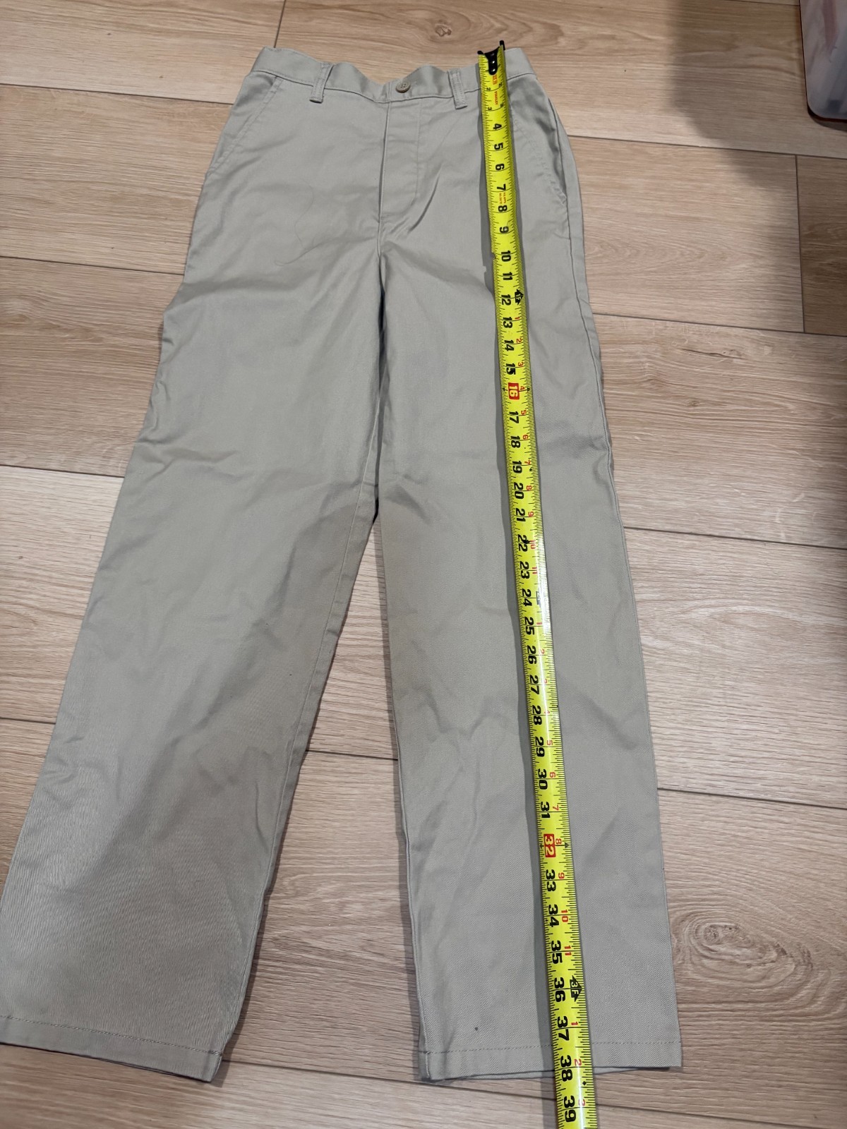 French Toast Boys Khaki School Uniform Pants Size 14 Relaxed Fit Adjustable Wais