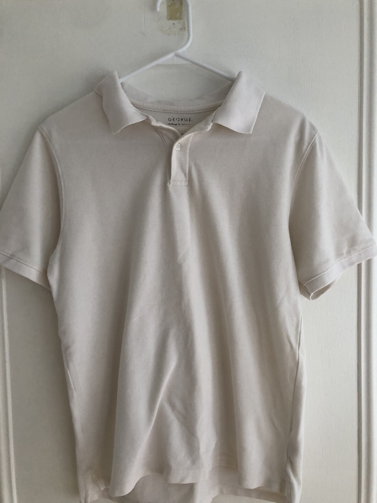 George Casual or School Uniform Boys White Short Sleeve Polo Shirt Size 18