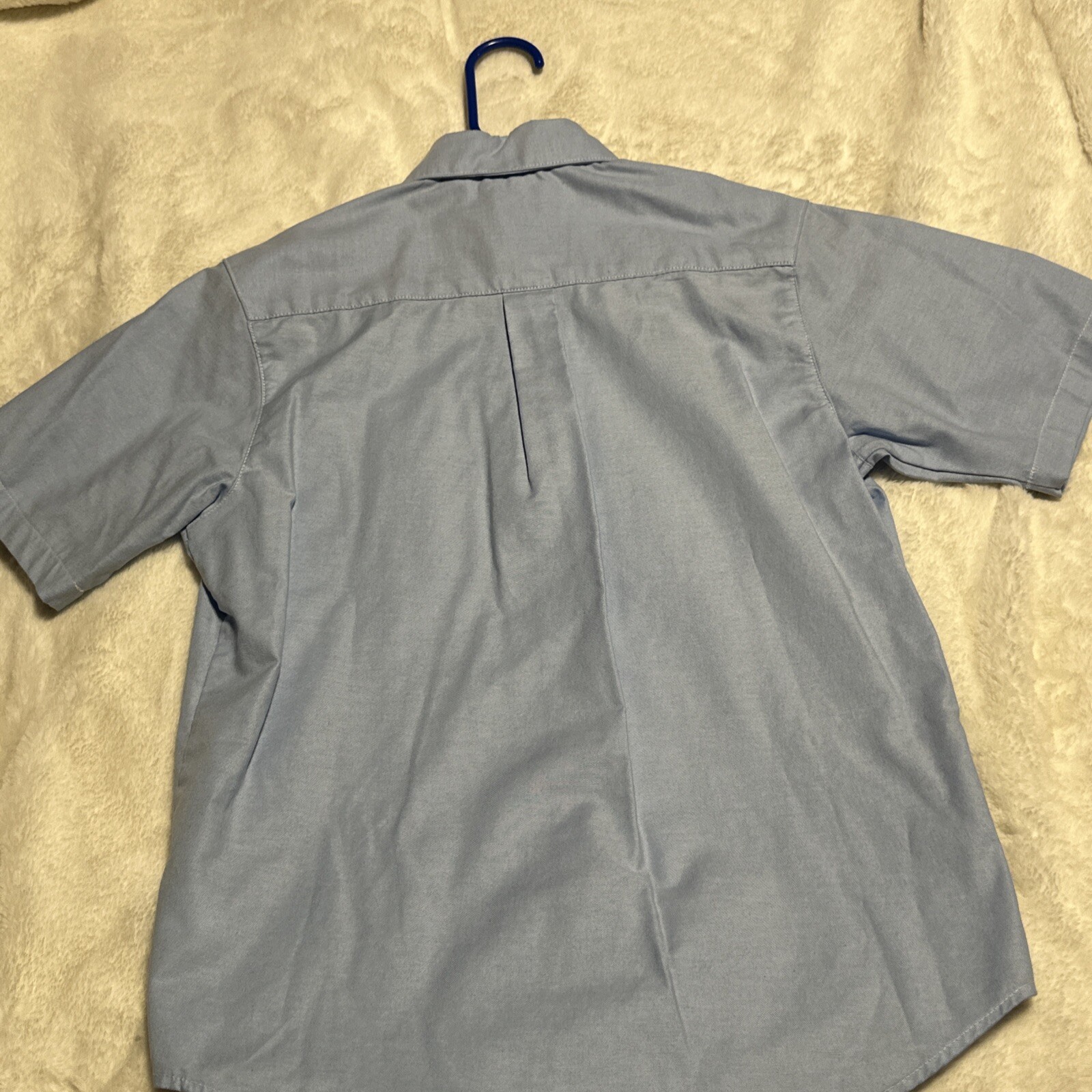 French Toast Size 14 Short Sleeve Button Down Uniform Shirt Light Blue (#11)