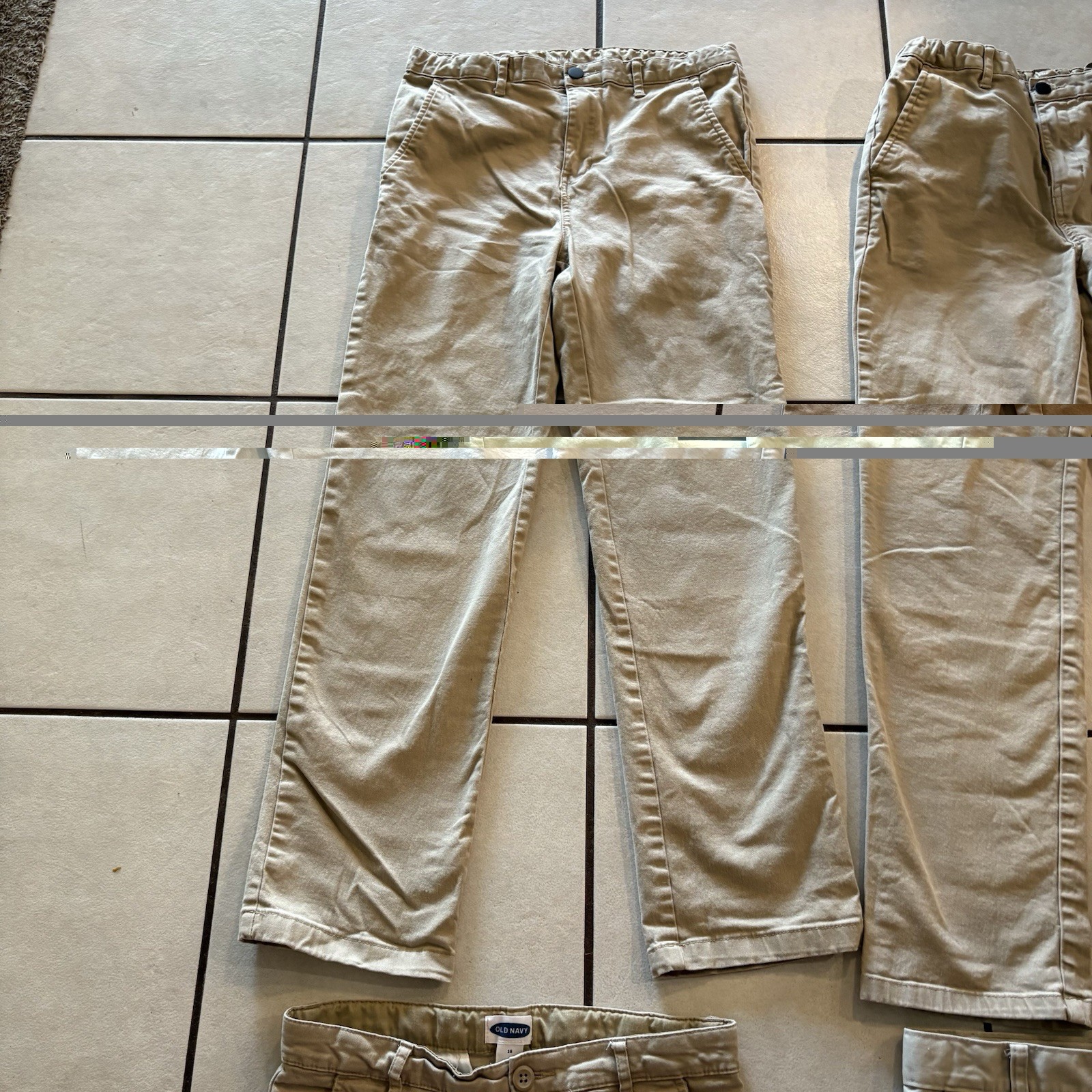 Lot of 4 School Uniform Shorts Pants Boys Size 16 Old Navy George Khaki Chino