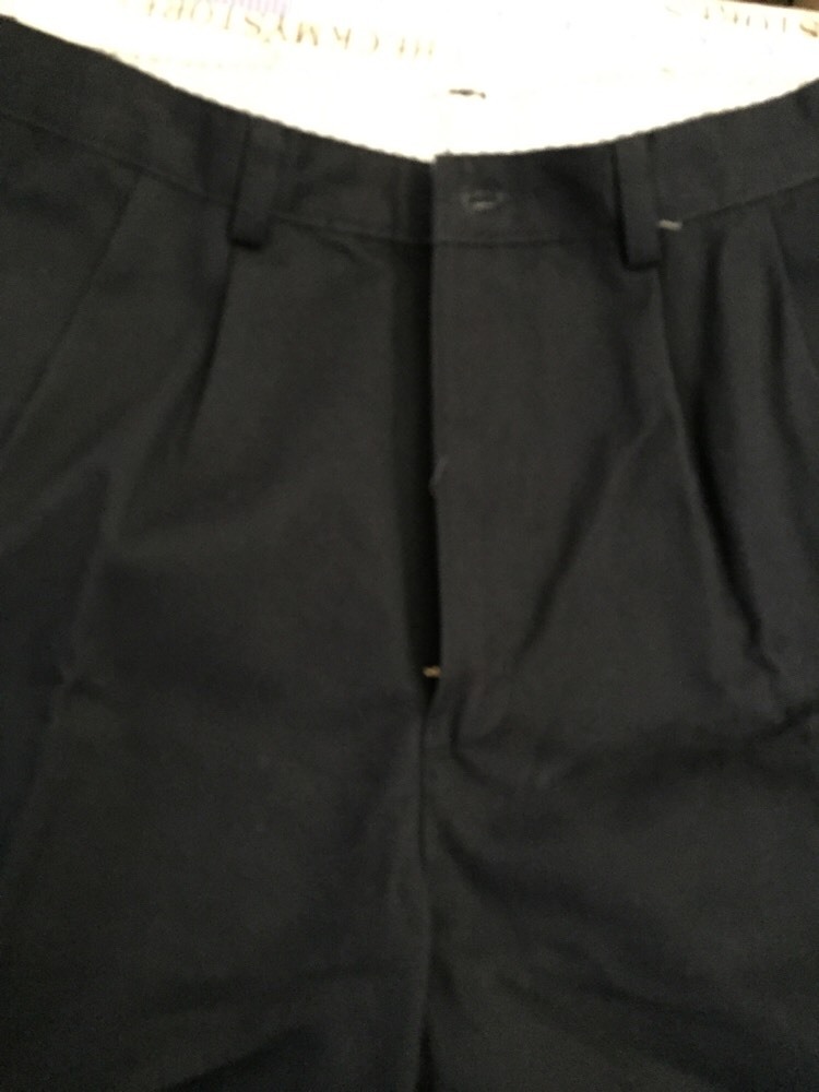 Arrow Boys Pleated Easy Care Wrinkle Free Stain Repellent Pants Navy Size 18