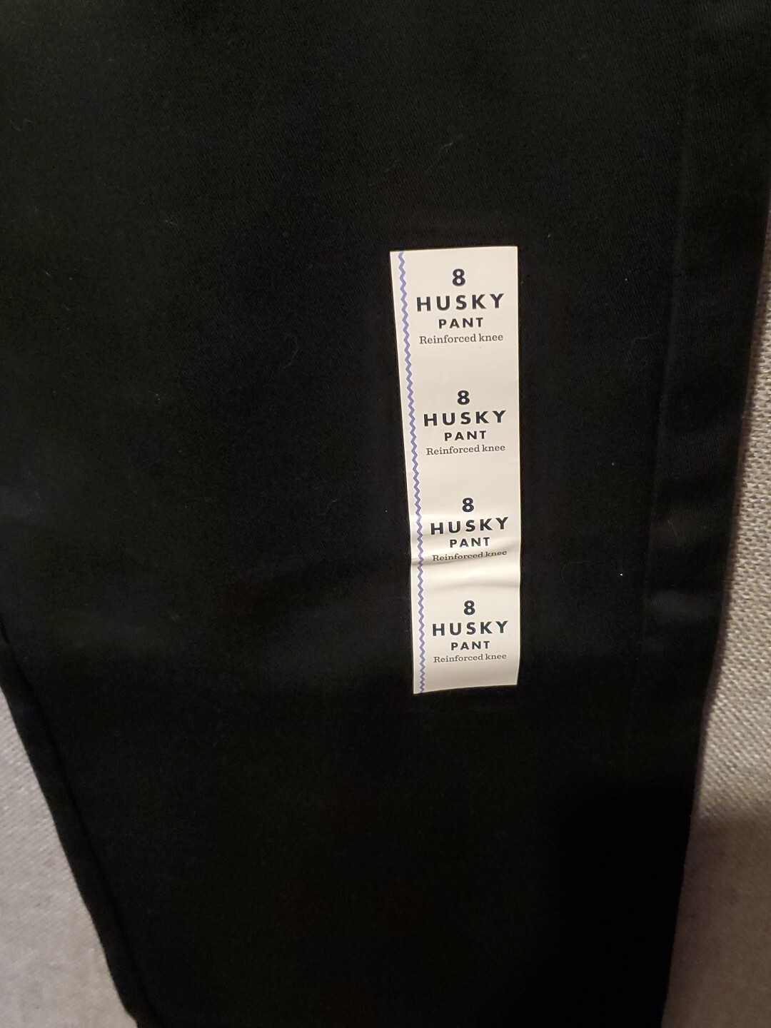 Cat & Jack Boys Uniform Chino Pants Ultimate Flat Front Black 8 Husky New W Tags