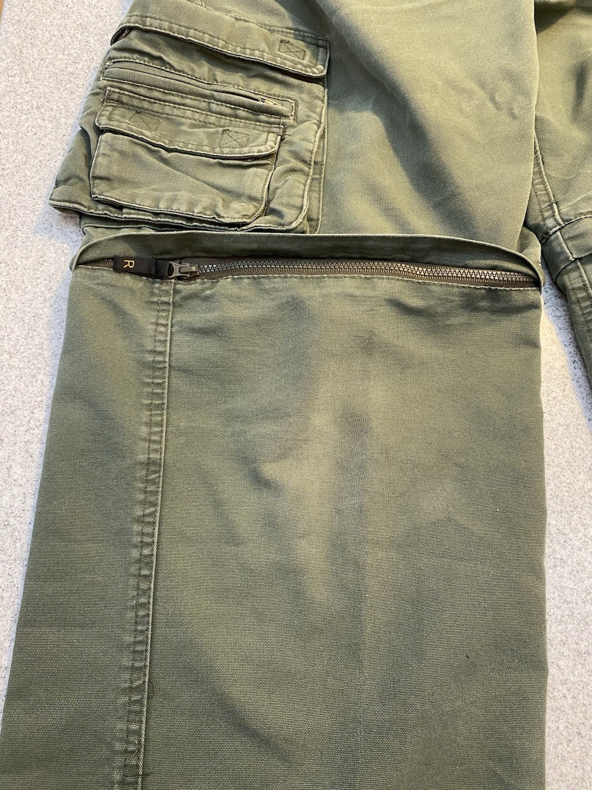 Boys zip off Switchback Cargo pants uniform Canvas Youth 22 Zip Off Scouting