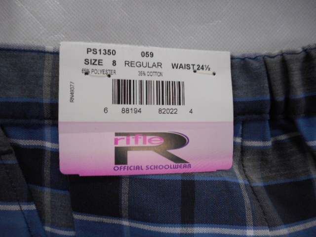 Boys R/K Blue, Black & White Uniform Shorts Reg. & 1/2 Sizes 8 – 18