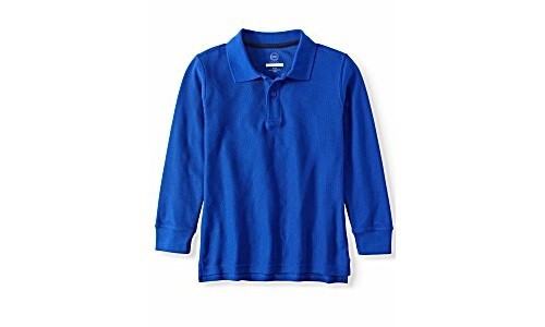 Wonder Nation Polo Boys Size XS Royal Blue School Uniform Long Sleeve –K6–